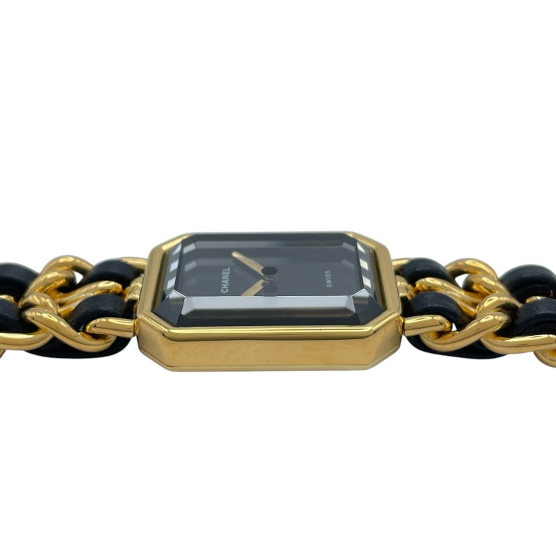 シャネル CHANEL プルミエールS H0001 ブラック GP レディース 腕時計