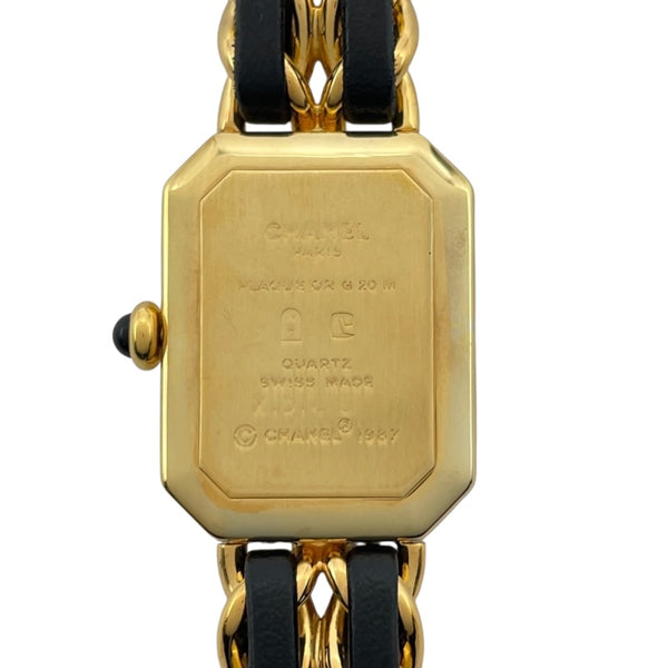 シャネル CHANEL プルミエールS H0001 ブラック GP レディース 腕時計