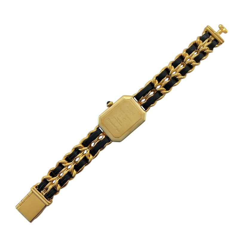 シャネル CHANEL プルミエールS H0001 ブラック GP レディース 腕時計