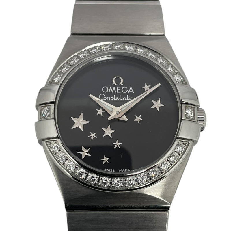 オメガ OMEGA コンステレーション ブラッシュ クォーツ 123.15.24.60.01.001 ブラック SS クオーツ レディース 腕時計