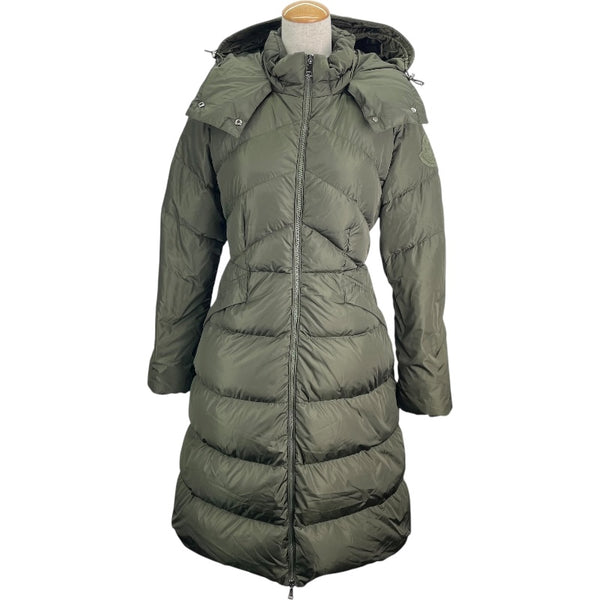 モンクレール MONCLER AGOT ベルト付ダウンコート F20931D50700 カーキ ナイロン レディース ダウンジャケット