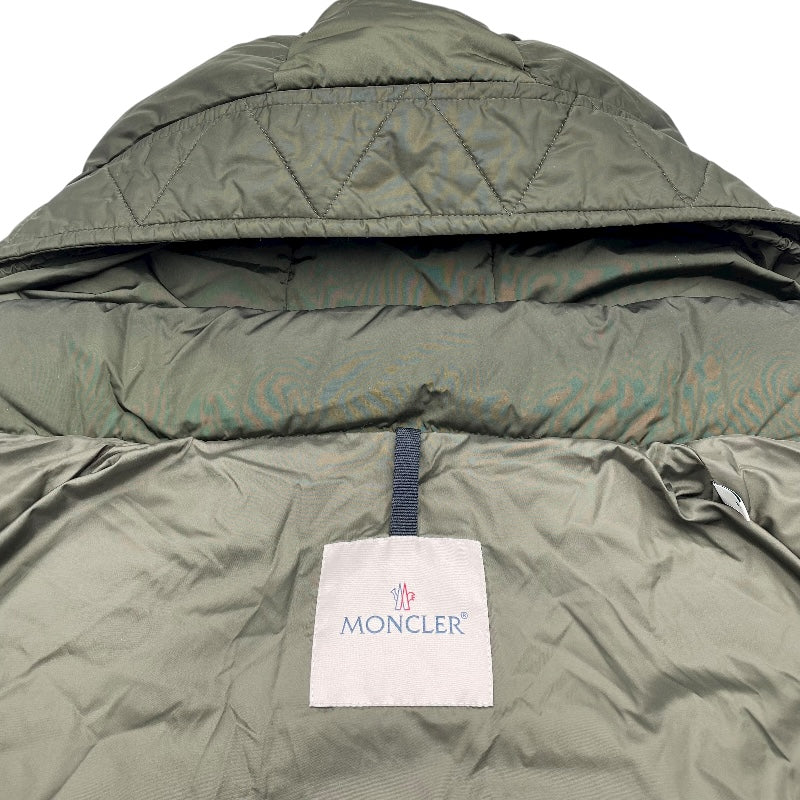 モンクレール MONCLER AGOT ベルト付ダウンコート F20931D50700 カーキ ナイロン レディース ダウンジャケット