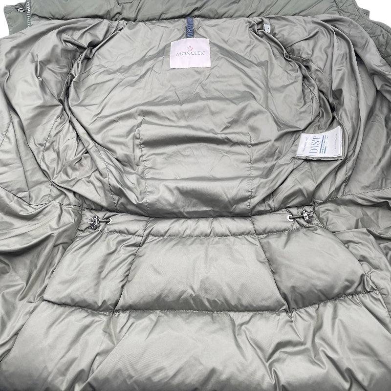 モンクレール MONCLER AGOT ベルト付ダウンコート F20931D50700 カーキ ナイロン レディース ダウンジャケット