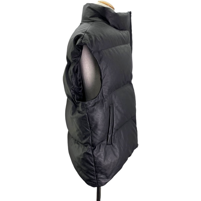 バレンシアガ BALENCIAGA レザーパファーベスト 719218 ブラック 牛革 ユニセックス その他アウター