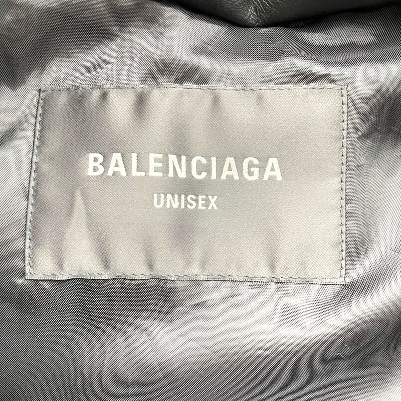 バレンシアガ BALENCIAGA レザーパファーベスト 719218 ブラック 牛革 ユニセックス その他アウター