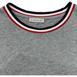 モンクレール MONCLER ロゴワッペン半袖Tシャツ グレー コットン メンズ 半袖Ｔシャツ