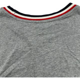 モンクレール MONCLER ロゴワッペン半袖Tシャツ グレー コットン メンズ 半袖Ｔシャツ