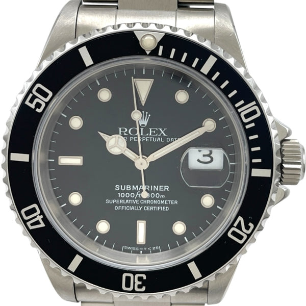 ロレックス ROLEX サブマリーナ デイト U番 16610 ブラック SS 自動巻き メンズ 腕時計