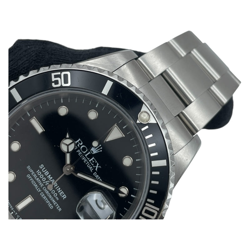 ロレックス ROLEX サブマリーナ デイト U番 16610 ブラック SS 自動巻き メンズ 腕時計