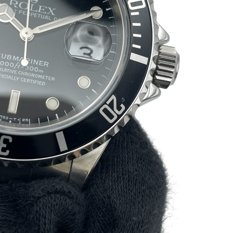 ロレックス ROLEX サブマリーナ デイト U番 16610 ブラック SS 自動巻き メンズ 腕時計