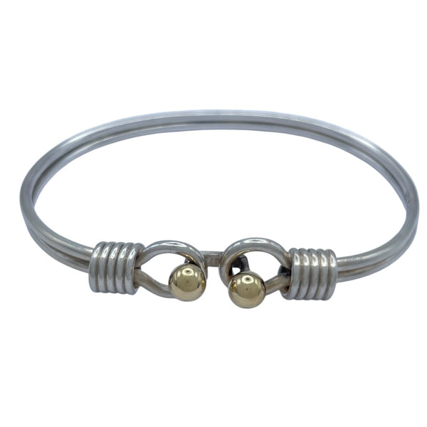 ティファニー TIFFANY＆CO ダブルラブノットバングル シルバーxゴールド 925/750 ジュエリー