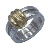 ティファニー TIFFANY＆CO グルーブドウィズリング シルバーxゴールド 750/925 ジュエリー