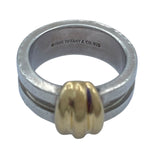 ティファニー TIFFANY＆CO グルーブドウィズリング シルバーxゴールド 750/925 ジュエリー