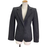 ミュウミュウ miu miu ウールテーラードジャケット グレー ウール レディース テーラードジャケット