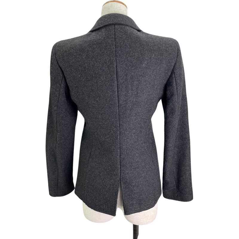 ミュウミュウ miu miu ウールテーラードジャケット グレー ウール レディース テーラードジャケット