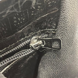 シャネル CHANEL ココマークガマ口ハンドバッグ ブラック ゴールド金具 クロコダイル クロコ レディース ハンドバッグ