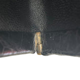 シャネル CHANEL ココマークガマ口ハンドバッグ ブラック ゴールド金具 クロコダイル クロコ レディース ハンドバッグ