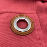 エルメス HERMES ベルト付ガウンウールコート ピンク ウール レディース トレンチコート