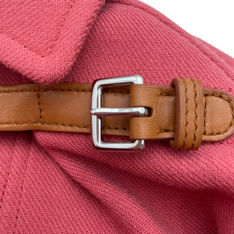 エルメス HERMES ベルト付ガウンウールコート ピンク ウール レディース トレンチコート