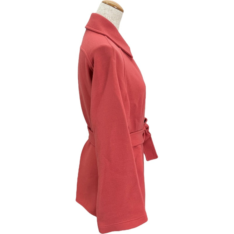 エルメス HERMES ベルト付ガウンウールコート ピンク ウール レディース トレンチコート