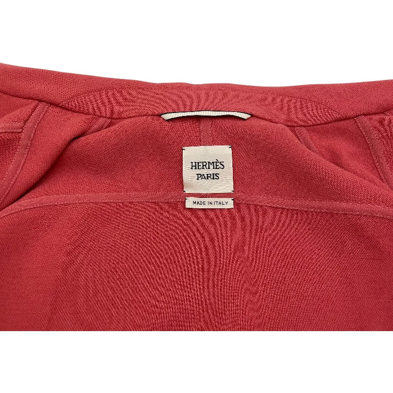 エルメス HERMES ベルト付ガウンウールコート ピンク ウール レディース トレンチコート