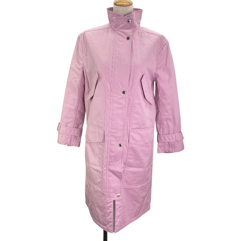 エルメス HERMES セリエボタンロングコート 2E0152D1 ピンク コットン レディース ステンカラーコート