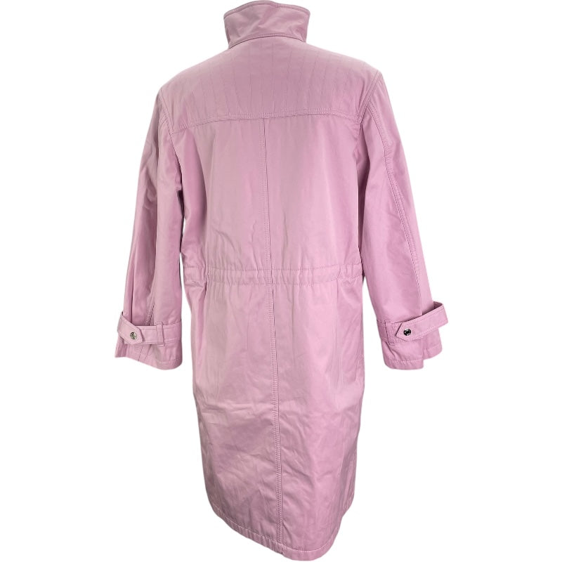 エルメス HERMES セリエボタンロングコート 2E0152D1 ピンク コットン レディース ステンカラーコート