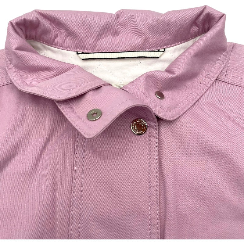 エルメス HERMES セリエボタンロングコート 2E0152D1 ピンク コットン レディース ステンカラーコート