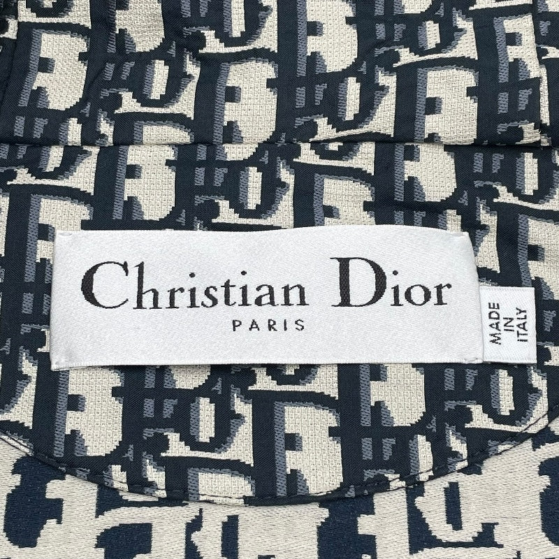 クリスチャン・ディオール Christian Dior オブリーク総柄アノラックジャケット アイボリー ポリステル メンズ パーカー