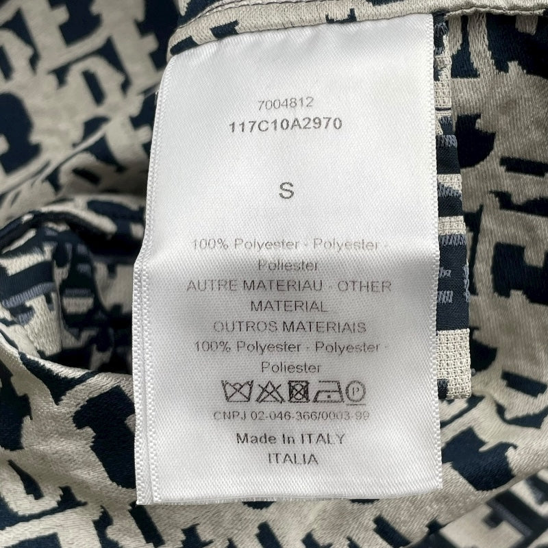 クリスチャン・ディオール Christian Dior オブリーク総柄アノラックジャケット アイボリー ポリステル メンズ パーカー