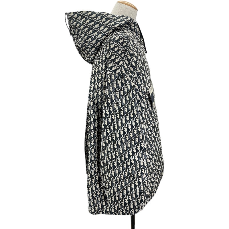 クリスチャン・ディオール Christian Dior オブリーク総柄アノラックジャケット アイボリー ポリステル メンズ パーカー