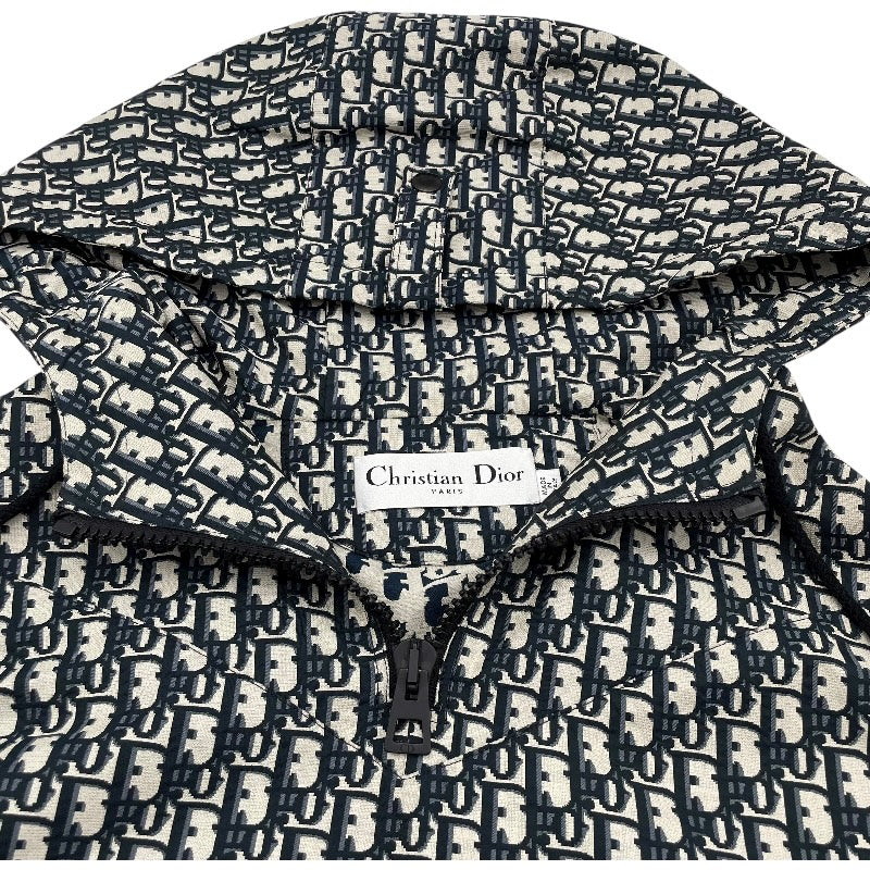 クリスチャン・ディオール Christian Dior オブリーク総柄アノラックジャケット アイボリー ポリステル メンズ パーカー