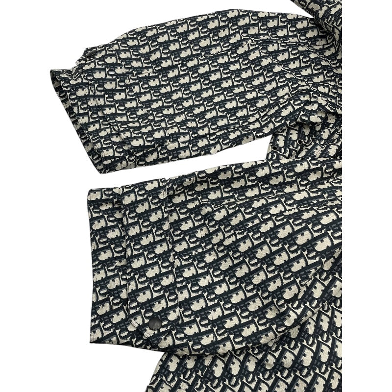 クリスチャン・ディオール Christian Dior オブリーク総柄アノラックジャケット アイボリー ポリステル メンズ パーカー