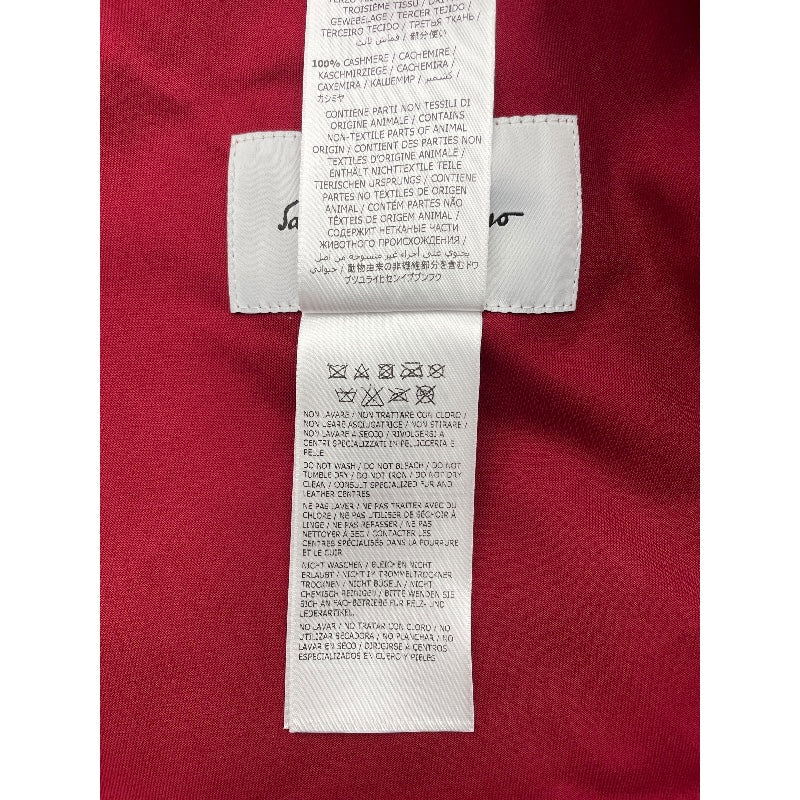 サルヴァトーレ・フェラガモ Salvatore Ferragamo ベルト付ケープコート レッド コットン レディース ポンチョ