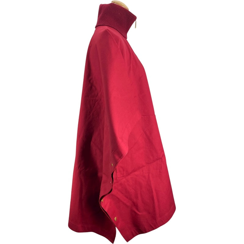 サルヴァトーレ・フェラガモ Salvatore Ferragamo ベルト付ケープコート レッド コットン レディース ポンチョ
