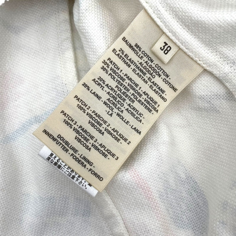 エルメス HERMES シュヴァロスコープデニムジャケット 3E0233D5 ホワイト 綿 レディース デニムジャケット