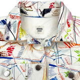 エルメス HERMES シュヴァロスコープデニムジャケット 3E0233D5 ホワイト 綿 レディース デニムジャケット