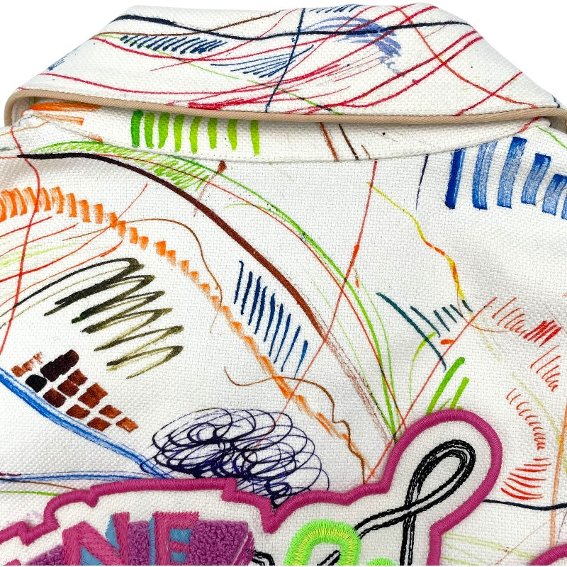 エルメス HERMES シュヴァロスコープデニムジャケット 3E0233D5 ホワイト 綿 レディース デニムジャケット