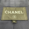 シャネル CHANEL ノーカラーツイードジャケット P61802 ネイビー ツイード レディース ノーカラージャケット
