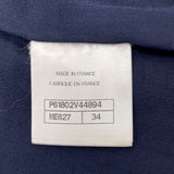 シャネル CHANEL ノーカラーツイードジャケット P61802 ネイビー ツイード レディース ノーカラージャケット