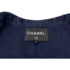 シャネル CHANEL ノーカラーツイードジャケット P61802 ネイビー ツイード レディース ノーカラージャケット