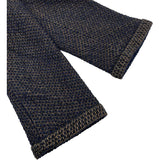 シャネル CHANEL ノーカラーツイードジャケット P61802 ネイビー ツイード レディース ノーカラージャケット