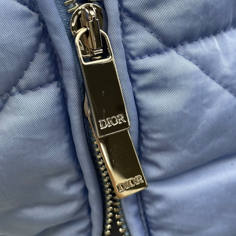 クリスチャン・ディオール Christian Dior カナージュテクニカルキャンバスダウンジャケット 313C418A5704 ブルー ナイロン メンズ ダウンジャケット