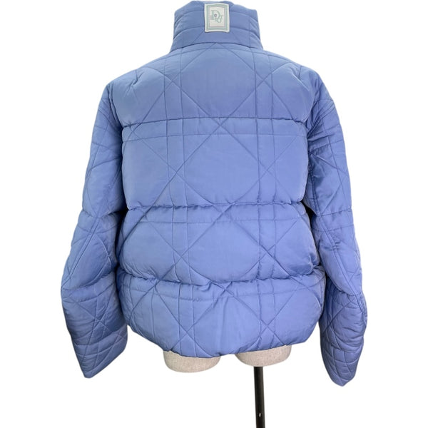 クリスチャン・ディオール Christian Dior カナージュテクニカルキャンバスダウンジャケット 313C418A5704 ブルー ナイロン メンズ ダウンジャケット