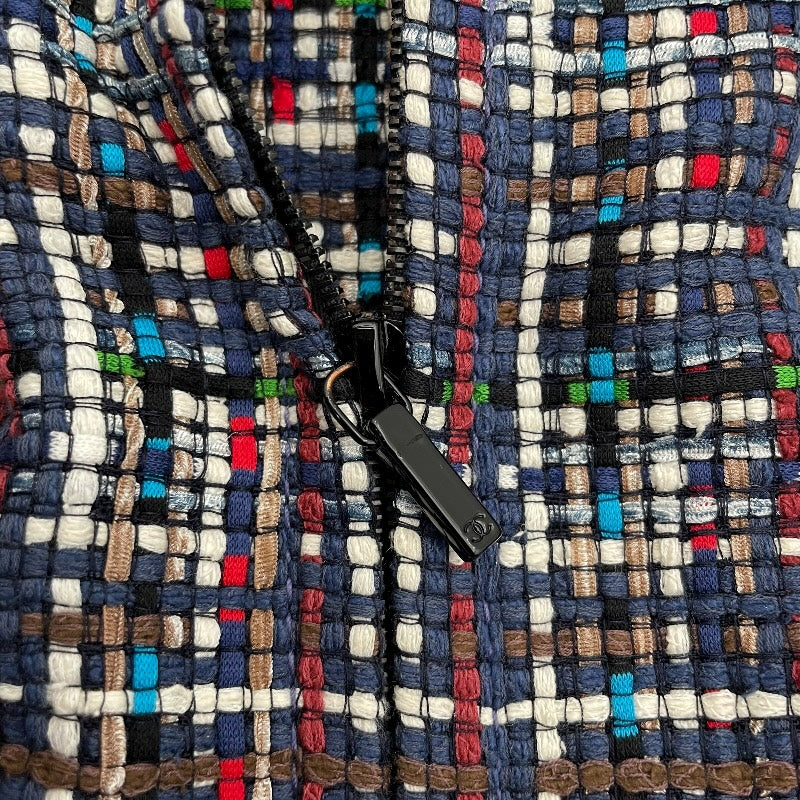 シャネル CHANEL ツイードコート P55972 ネイビー コットン レディース その他アウター