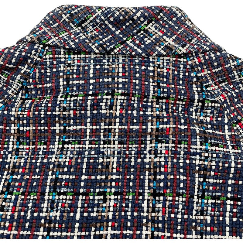 シャネル CHANEL ツイードコート P55972 ネイビー コットン レディース その他アウター