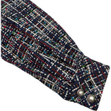 シャネル CHANEL ツイードコート P55972 ネイビー コットン レディース その他アウター