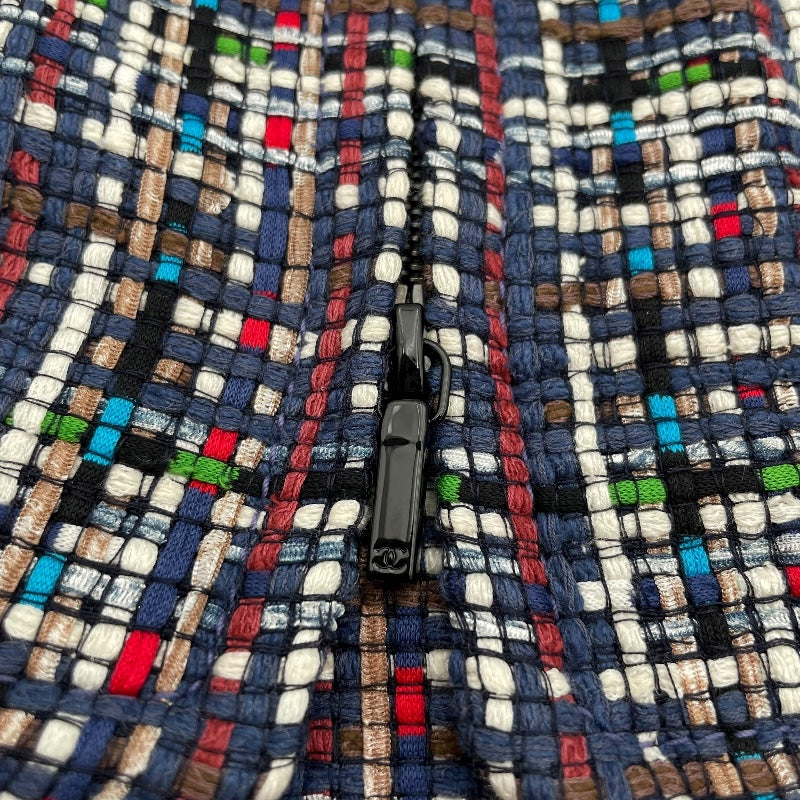 シャネル CHANEL ツイードコート P55972 ネイビー コットン レディース その他アウター