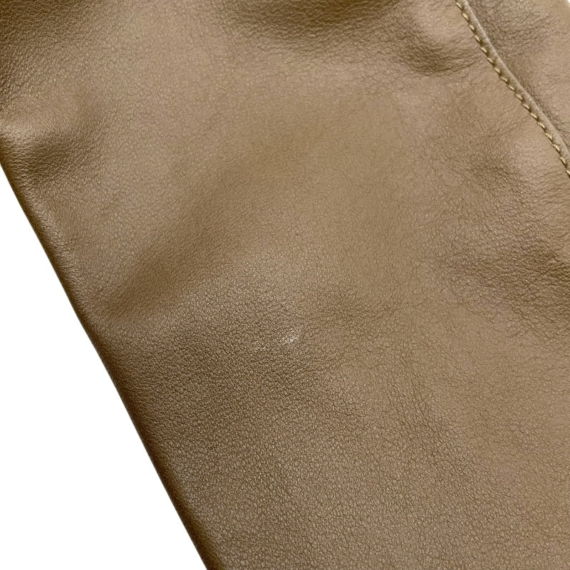 エルメス HERMES レザーロングコート 2H1121D4 ブラウン 羊革 レディース ステンカラーコート