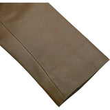 エルメス HERMES レザーロングコート 2H1121D4 ブラウン 羊革 レディース ステンカラーコート